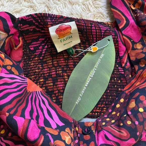 NWT Farm Rio Leopard Hearts Mini Dress - Size XS - Picture 7 of 8